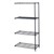 Industrial Wire Shelving Adder Unit - Shown in Black