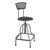 Diesel Series Industrial Stool w/ Backrest - Adjustable Height (22" - 27" H)