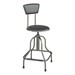 Diesel Series Industrial Stool w/ Backrest - Adjustable Height (22" - 27" H)