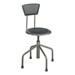 Diesel Series Industrial Stool w/ Backrest – Adjustable Height (16" - 22" H)