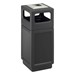 Recessed Panel Outdoor Trash Can - Ash Urn/Side Openings