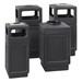 Recessed Panel Outdoor Trash Can w/ Lid