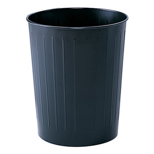 Round Steel Wastebaskets (5.8 Gallons)<br>Shown in black