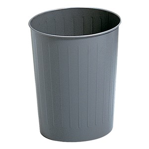 Round Steel Wastebaskets (5.8 Gallons)<br>Shown in charcoal