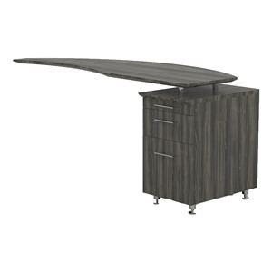 Medina™ Right Curved Desk Return w/ Pencil/Box/File Pedestal