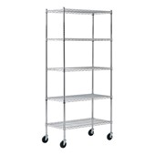 Mobile Chrome Wire Shelving