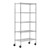 Mobile Chrome Wire Shelving (36" W x 18" D x 72" H)