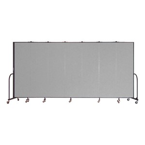 6' 8" H Freestanding Portable Partition - Seven Panels (13' 1" L)