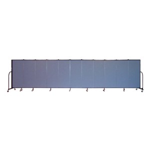 6' H Freestanding Portable Partition - 11 Panels (20' 5" L)