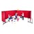 6' 8" H Freestanding Portable Partition - 11 Panels (20' 5" L)