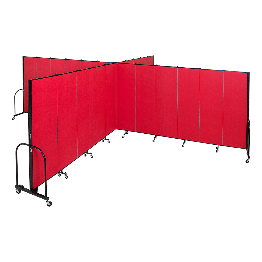 7' 4" H Freestanding Portable Partition - Multiple units shown