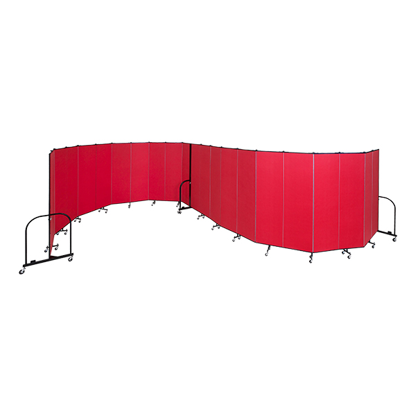 7' 4" H Freestanding Portable Partition - Multiple units shown