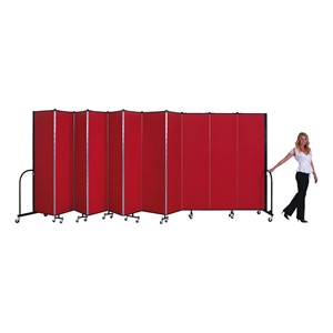 6' 8" H Freestanding Portable Partition - 11 Panels (20' 5" L)