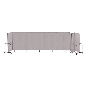 6' H Freestanding Portable Partition w/ Stone Fabric - 13 Panels