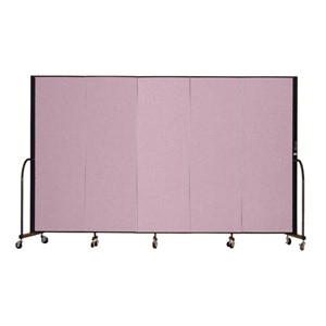 6' H Freestanding Portable Partition - Five Panels (9' 5" L)