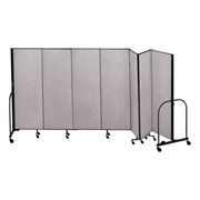 6' H Freestanding Portable Partition - Stone