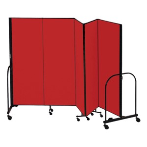 6' 8" H Freestanding Portable Partition - Five Panels (9' 5" L)