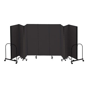 6' 8" H Freestanding Portable Partition - Nine Panels (16' 9" L)