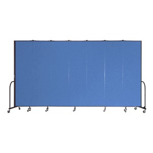7' 4" H Freestanding Portable Partition - Seven Panels (13' 1" L)