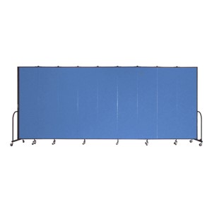 7' 4" H Freestanding Portable Partition - Nine Panels (16' 9" L)