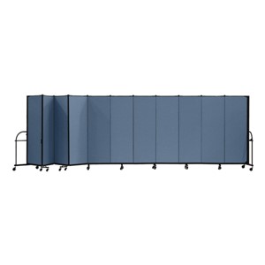 7' 4" H Heavy-Duty Freestanding Portable Partition - 11 Panels (20' 5" L)