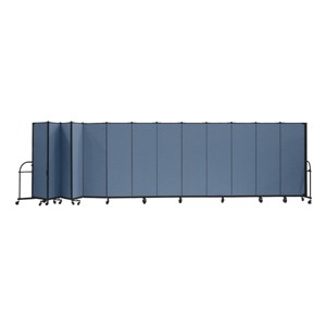 7' 4" H Heavy-Duty Freestanding Portable Partition - 13 Panels (24' 1" L)
