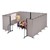 6' 8" H Freestanding Portable Partition - 11 Panels (20' 5" L)