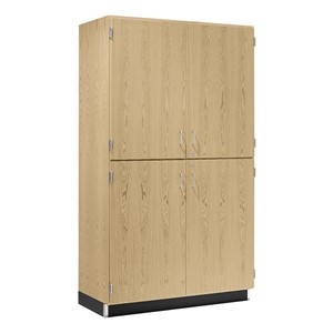 Tall Storage Cabinet w/ Four Wood Doors (26" W x 22" D x 84" H) - Closed view