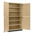 Tall Storage Cabinet w/ Four Wood Doors (26" W x 22" D x 84" H) - Open view