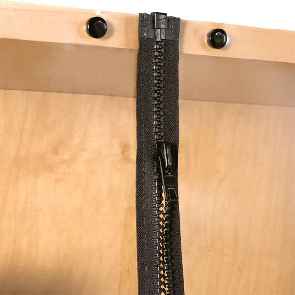Damp/Dry Cabinet - Zipper Detail