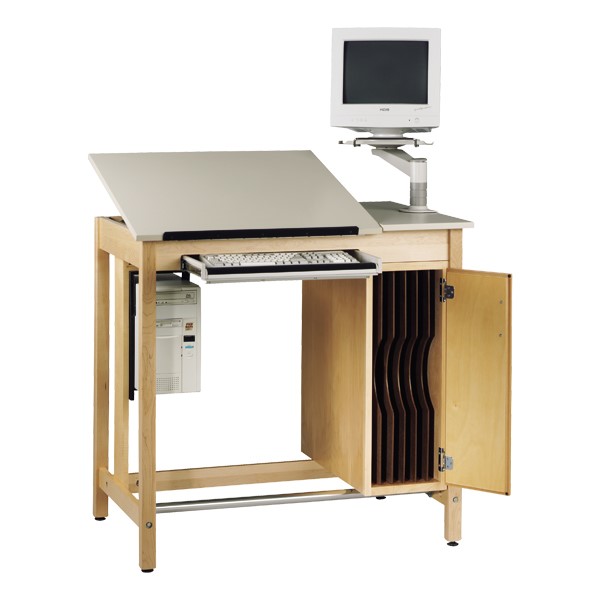 CAD Drawing Table with Board Storage