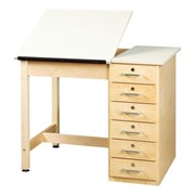 Split-Top Art & Drafting Table w/ Drawer Box
