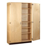 Tall Wood Storage Cabinet