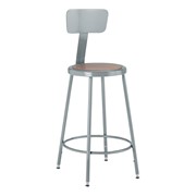 Metal Stool w/ Backrest