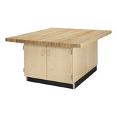 Four-Station Wood Workbench