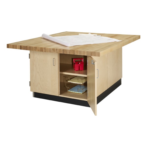 Four-Station Wood Workbench - Open