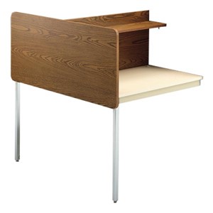 Double-Sided Modular Carrel - Fixed-Height Adder Unit