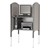 Kiosk Study Carrel - Gray