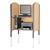 Kiosk Study Carrel - Maple