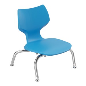 Flavors Preschool Chair w/ Steel Glides & Chrome Frame (8" H) - Cerulean