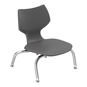 Flavors Preschool Chair w/ Steel Glides & Chrome Frame (8" H) - Charcoal
