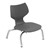 Flavors Preschool Chair w/ Steel Glides & Chrome Frame (8" H) - Charcoal