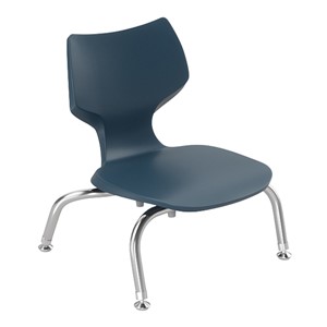 Flavors Preschool Chair w/ Steel Glides & Chrome Frame (8" H) - Navy