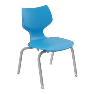 Flavors Stack Chair w/ Felt Glides & Platinum Frame (14" H)