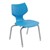 Flavors Stack Chair w/ Felt Glides & Platinum Frame (14" H)