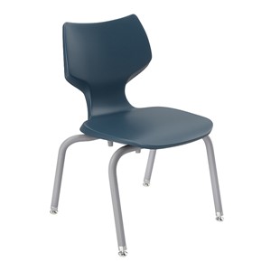 Flavors Stack Chair w/ Felt Glides & Platinum Frame (14" H)