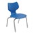 Flavors Stack Chair w/ Felt Glides & Platinum Frame (14" H)