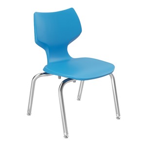 Flavors Stack Chair w/ Steel Glides & Chrome Frame (14" H)