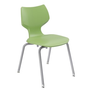 Flavors Stack Chair w/ Felt Glides & Platinum Frame (16" H)