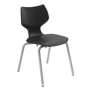 Flavors Stack Chair w/ Felt Glides & Platinum Frame (16" H)